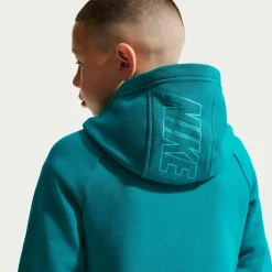 Nike Club Fleece Sportswear Trainingspak Hooded Kids Turquoise Wit
