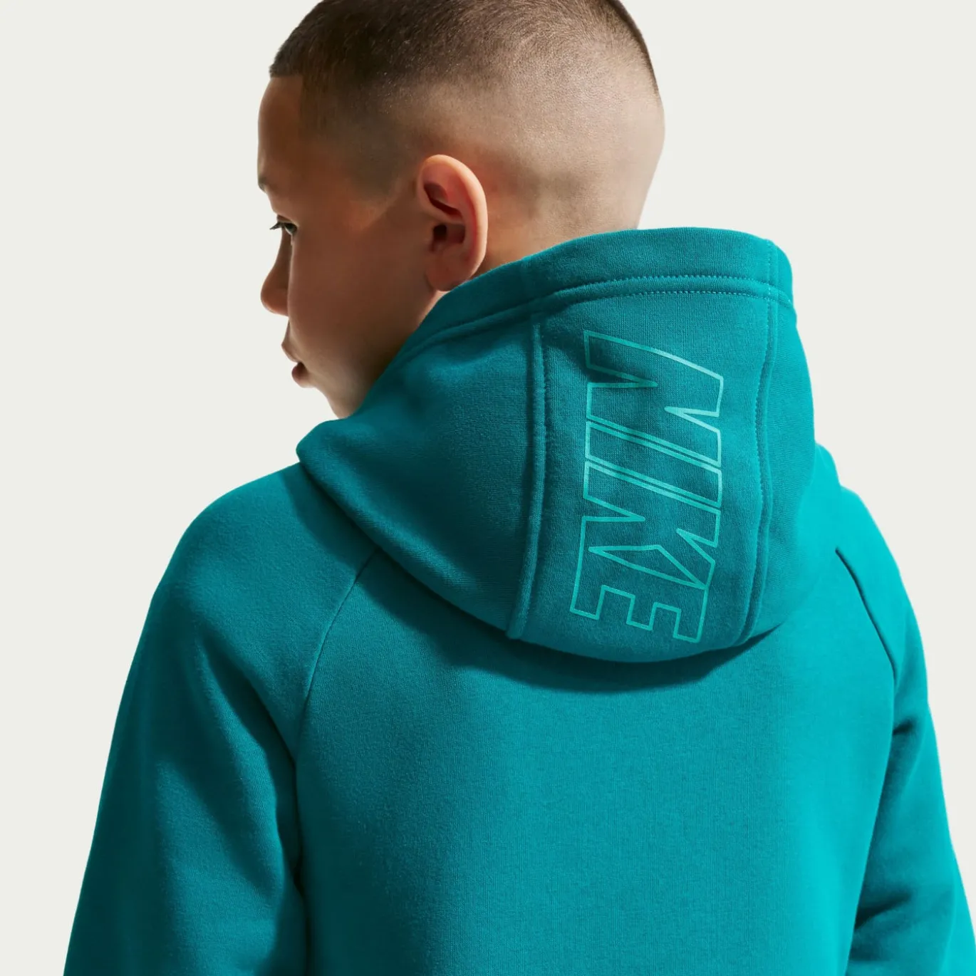 Nike Club Fleece Sportswear Trainingspak Hooded Kids Turquoise Wit