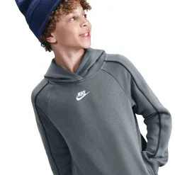 Nike Club Fleece Sportswear Trainingspak Hooded Kids Donkergrijs Wit