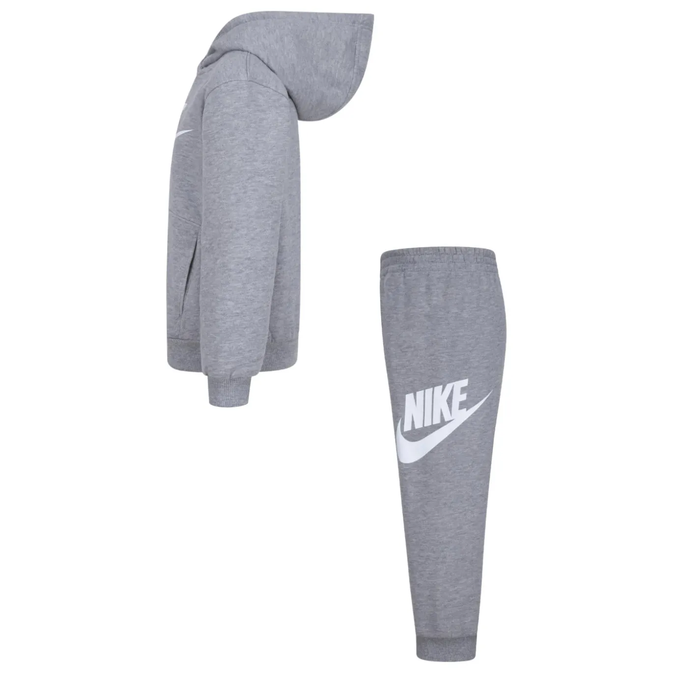 Nike Club Fleece Trainingspak Hooded Peuters/Kleuters Grijs Wit