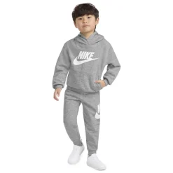 Nike Club Fleece Trainingspak Hooded Peuters/Kleuters Grijs Wit