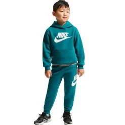 Nike Club Fleece Trainingspak Hooded Peuters/Kleuters Blauwgroen Wit