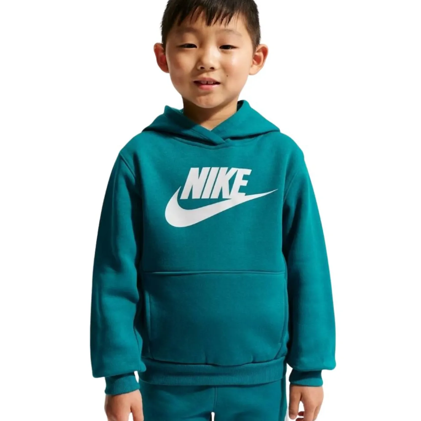 Nike Club Fleece Trainingspak Hooded Peuters/Kleuters Blauwgroen Wit
