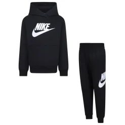 Nike Club Fleece Trainingspak Hooded Peuters/Kleuters Zwart Wit