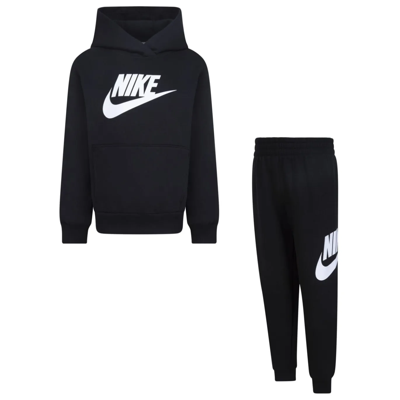 Nike Club Fleece Trainingspak Hooded Peuters/Kleuters Zwart Wit