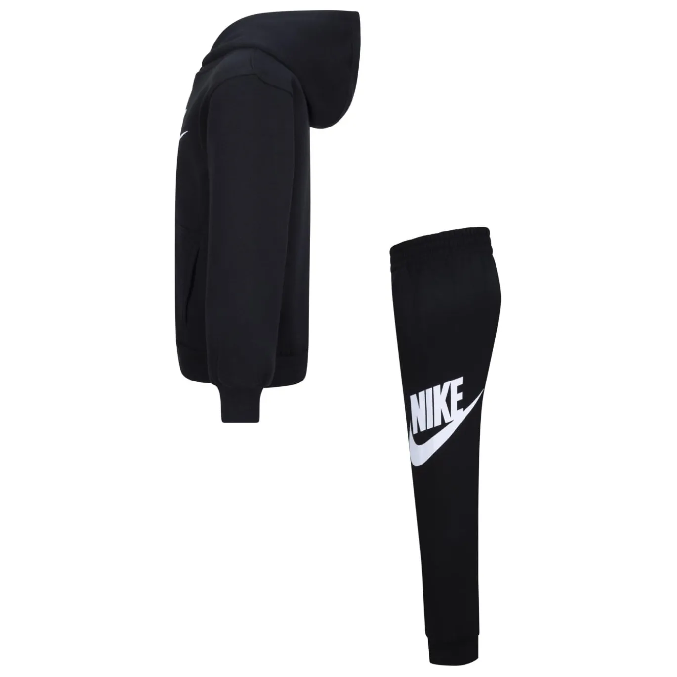 Nike Club Fleece Trainingspak Hooded Peuters/Kleuters Zwart Wit