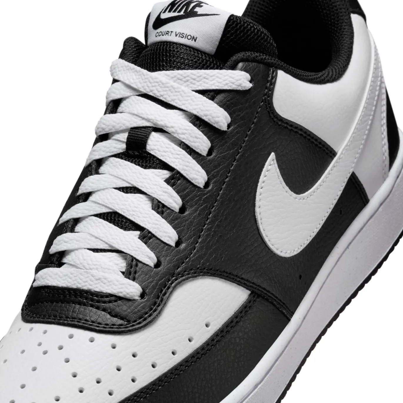 Nike Court Vision Low Sneakers Zwart Wit Zwart