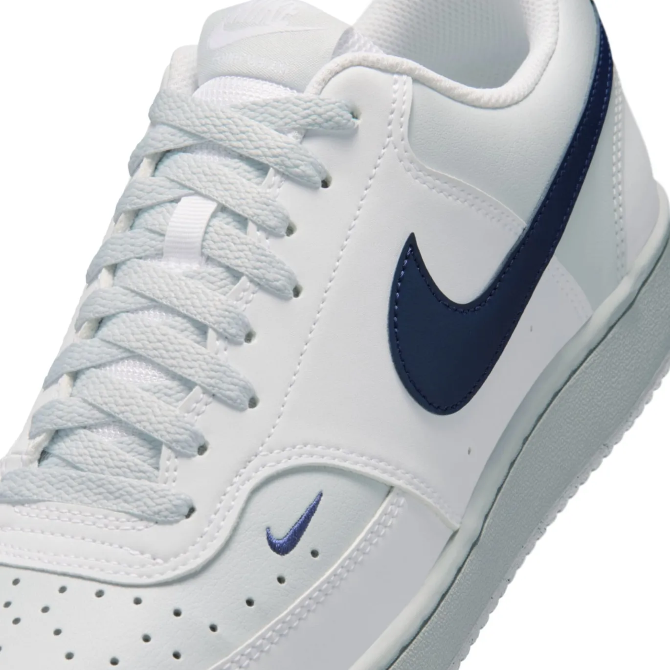 Nike Court Vision Low Sneakers Wit Donkerblauw Platinum