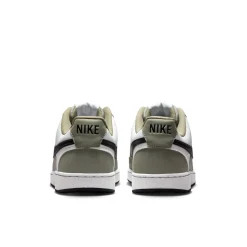 Nike Court Vision Low Sneakers Wit Olijfgroen Zwart