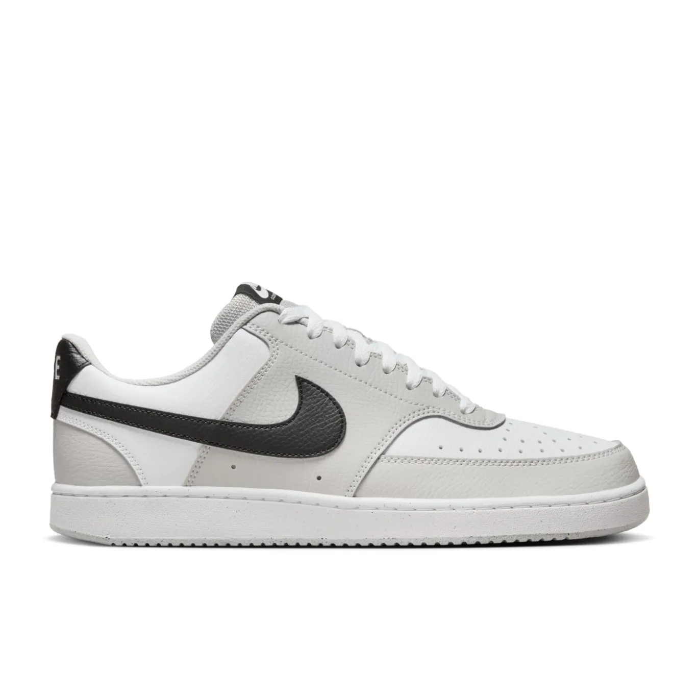 Nike Court Vision Low Sneakers Lichtgrijs Wit Zwart