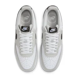 Nike Court Vision Low Sneakers Lichtgrijs Wit Zwart