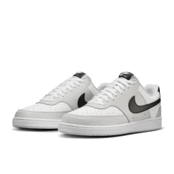 Nike Court Vision Low Sneakers Lichtgrijs Wit Zwart