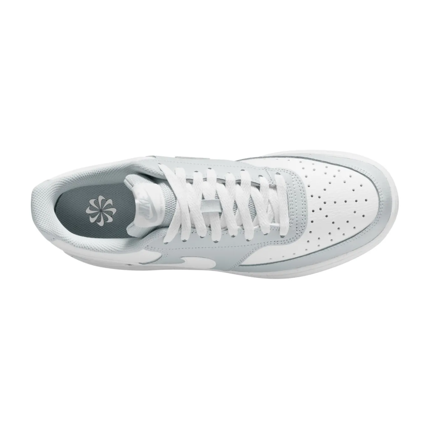 Nike Court Vision Low Sneakers Lichtgrijs Wit