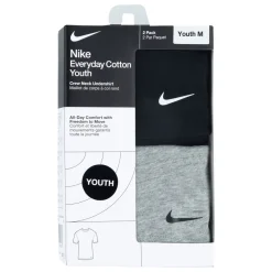 Nike Crew Ondershirt 2-Pack Jongens Zwart Grijs