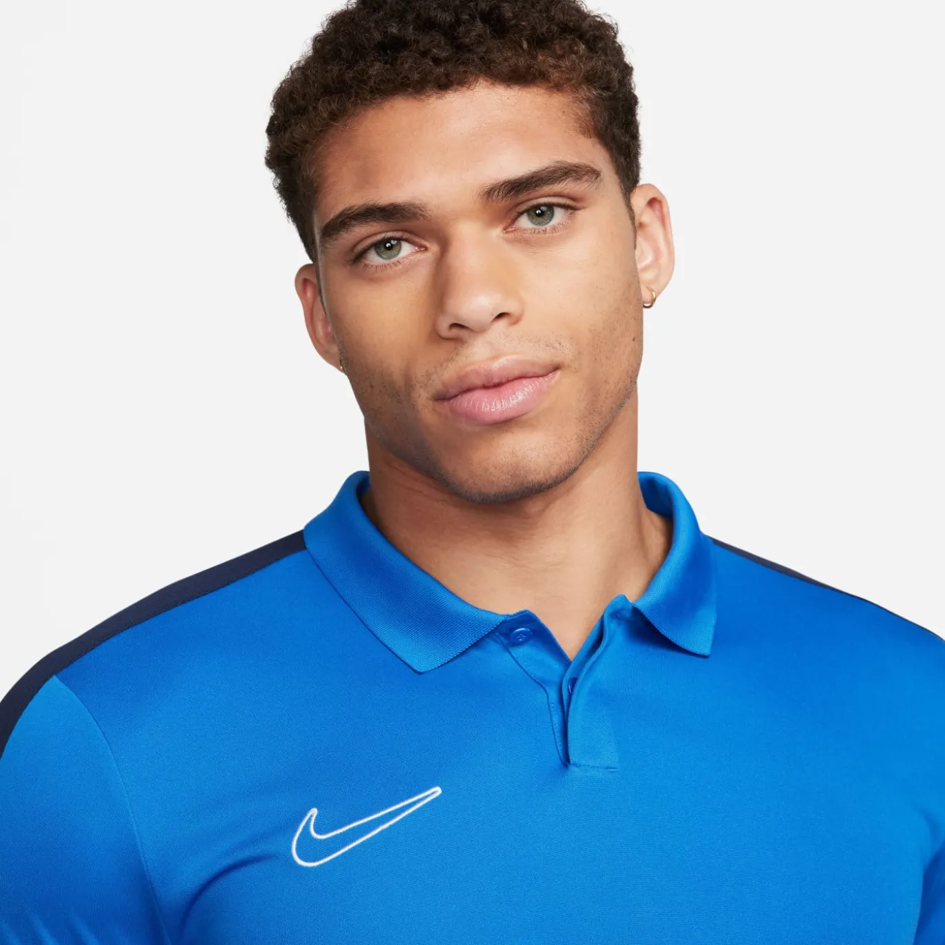 Nike Dri-FIT Academy 23 Polo Blauw Donkerblauw Wit