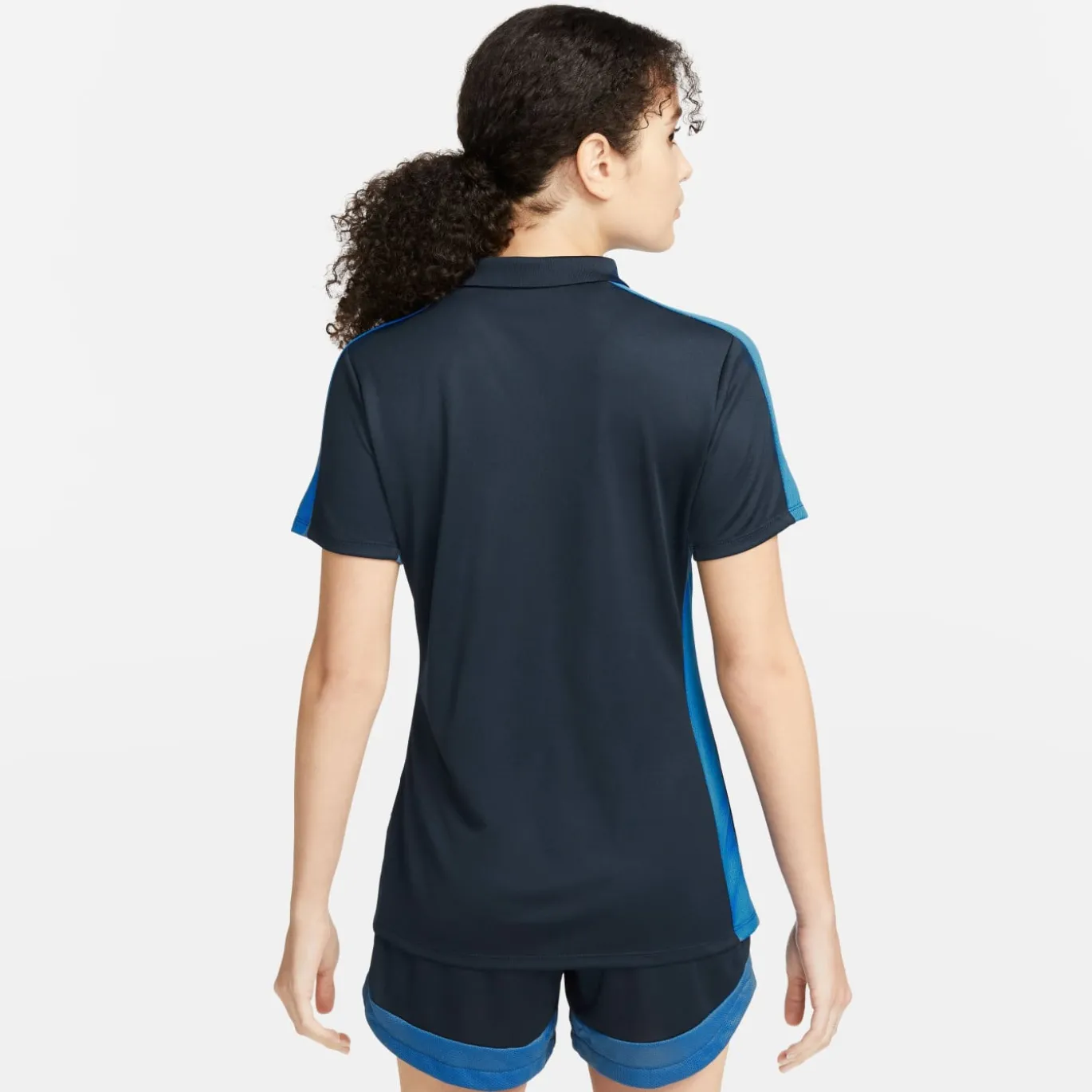 Nike Dri-FIT Academy 23 Polo Dames Donkerblauw Blauw Wit