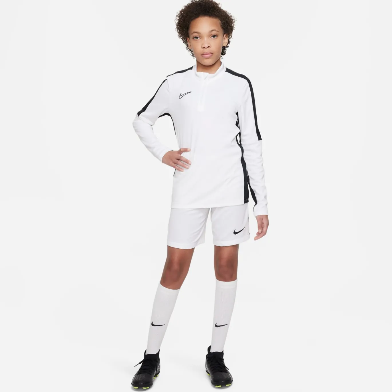Nike Dri-FIT Academy 23 Trainingstrui 1/4-Zip Kids Wit Zwart