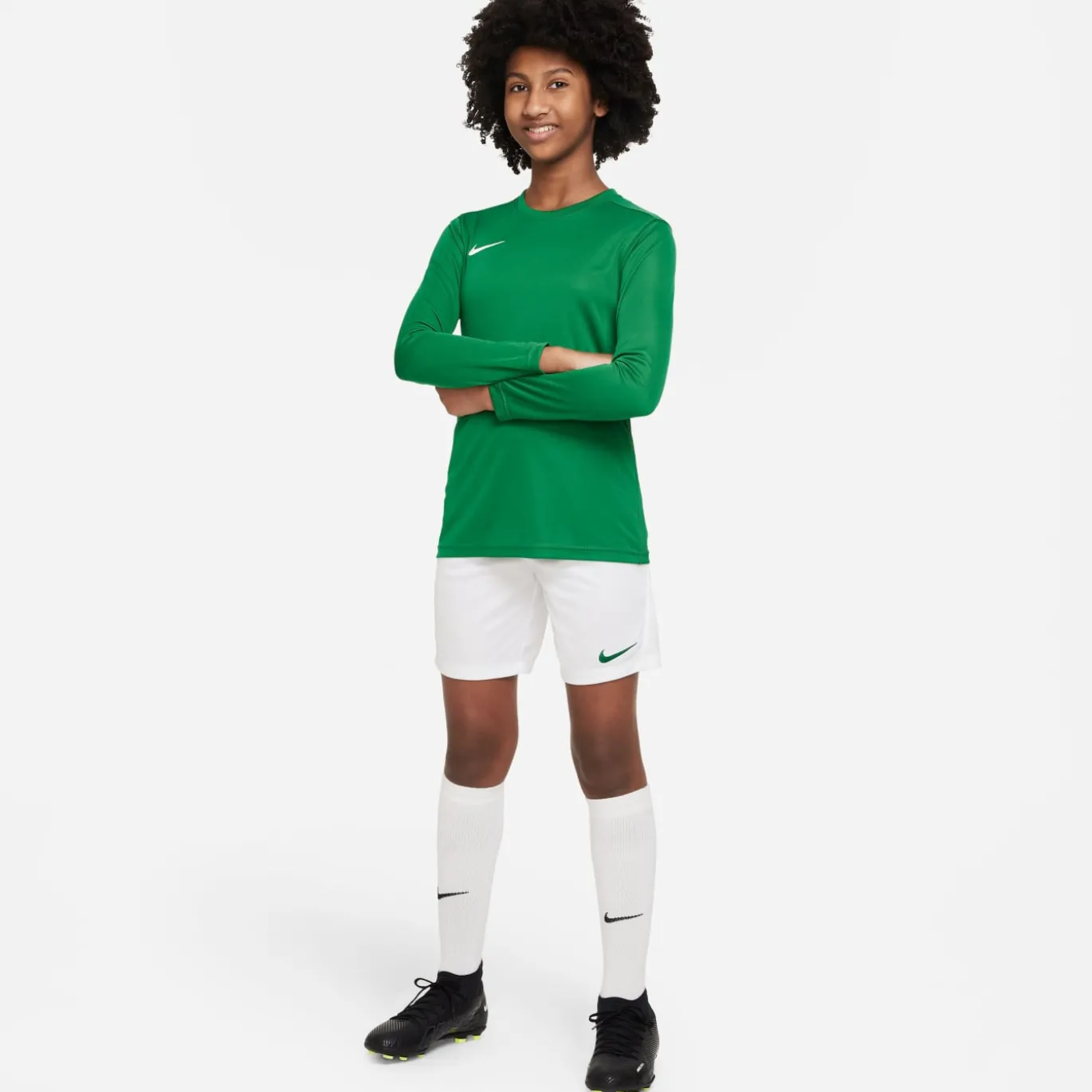 Nike Dri-FIT Park III Voetbalbroekje Kids Wit Groen