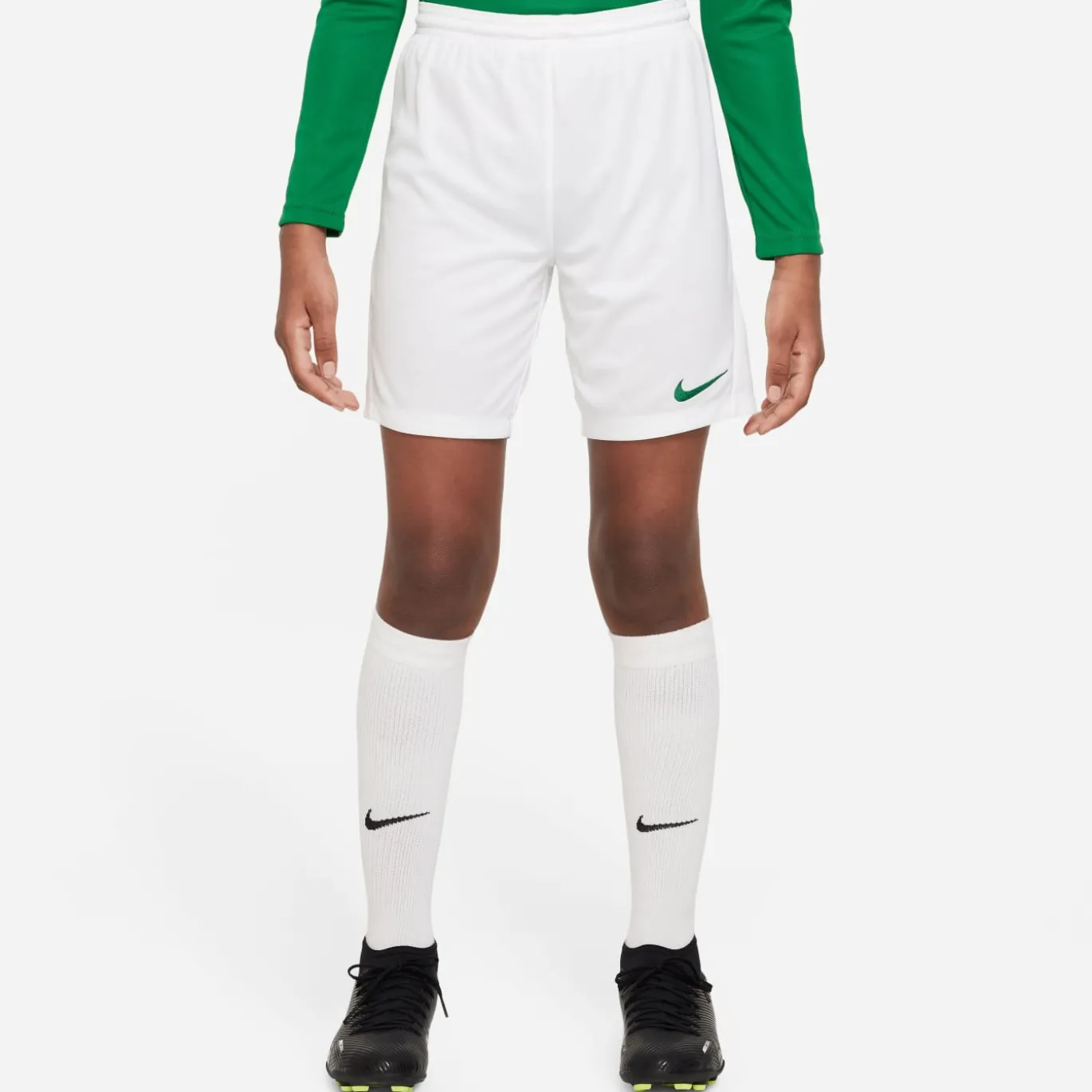 Nike Dri-FIT Park III Voetbalbroekje Kids Wit Groen
