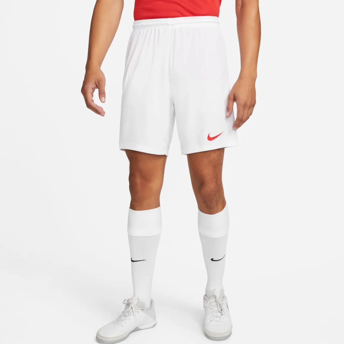 Nike Dri-FIT Park III Voetbalbroekje Wit Rood