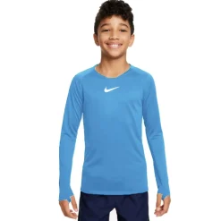 Nike Dri-FIT Park Ondershirt Lange Mouwen Kids Lichtblauw Wit
