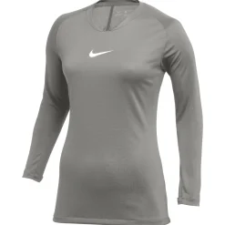 Nike Dri-FIT Park Ondershirt Lange Mouwen Dames Grijs Wit