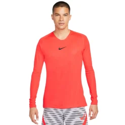 Nike Dri-FIT Park Ondershirt Lange Mouwen Felrood Zwart