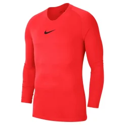 Nike Dri-FIT Park Ondershirt Lange Mouwen Felrood Zwart