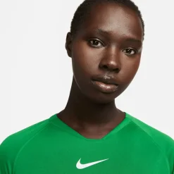 Nike Dri-FIT Park Ondershirt Lange Mouwen Dames Groen Wit
