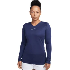 Nike Dri-FIT Park Ondershirt Lange Mouwen Dames Donkerblauw Wit