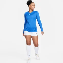 Nike Dri-FIT Park Ondershirt Lange Mouwen Dames Blauw Wit