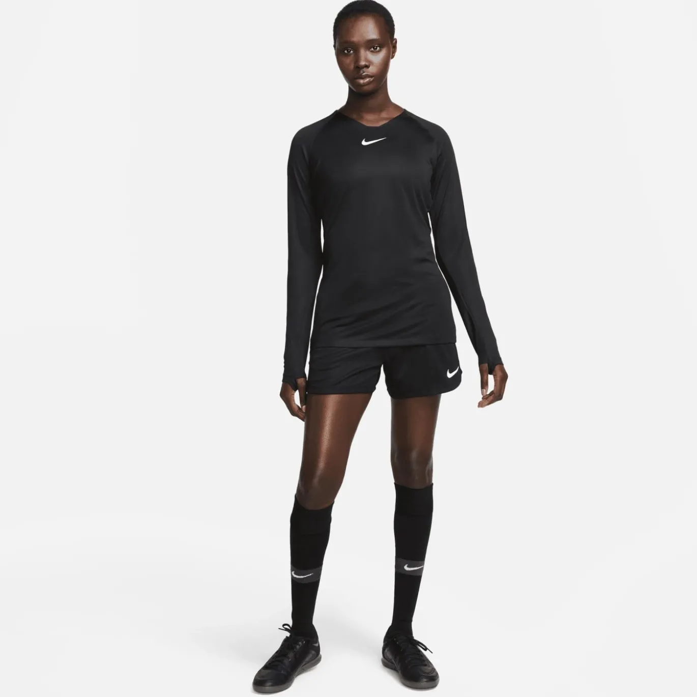 Nike Dri-FIT Park Ondershirt Lange Mouwen Dames Zwart Wit
