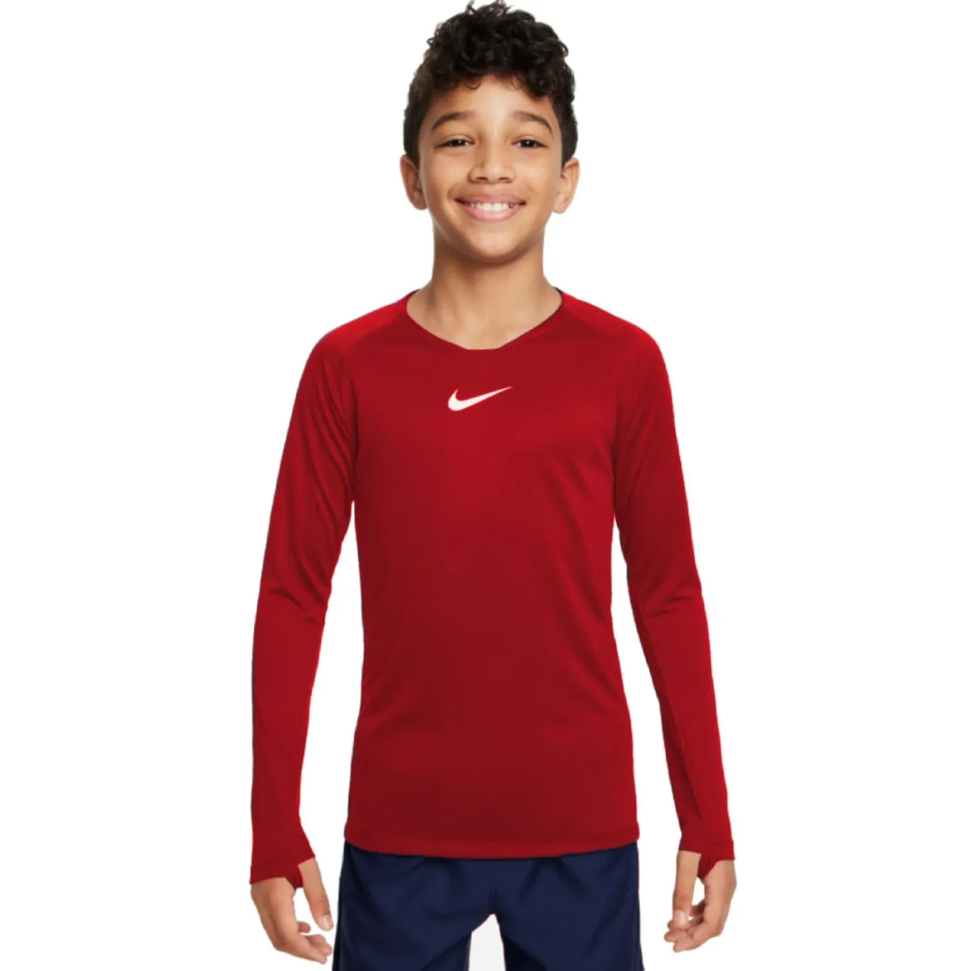 Nike Dri-FIT Park Ondershirt Lange Mouwen Kids Fel Rood