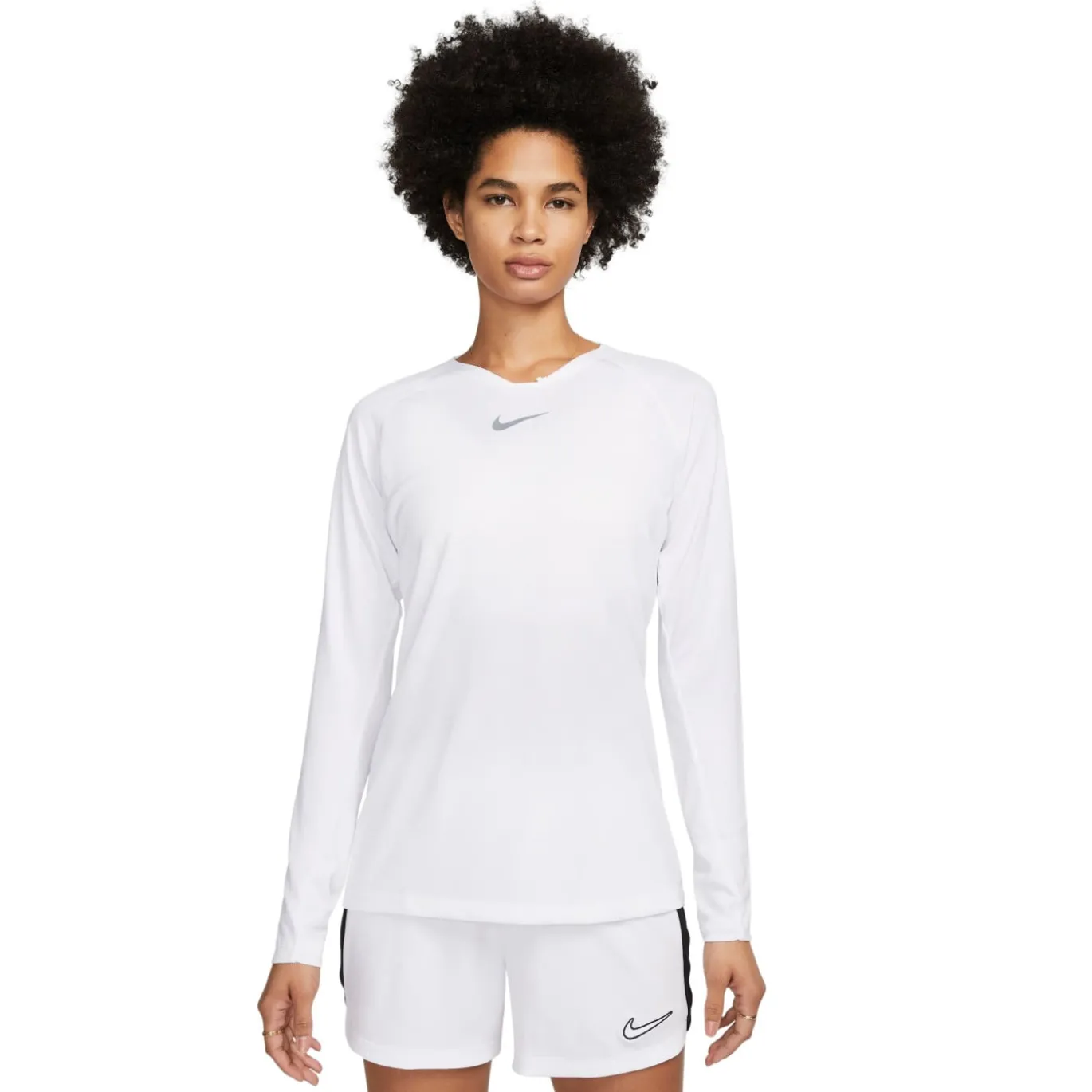 Nike Dri-FIT Park Ondershirt Lange Mouwen Dames Wit Grijs