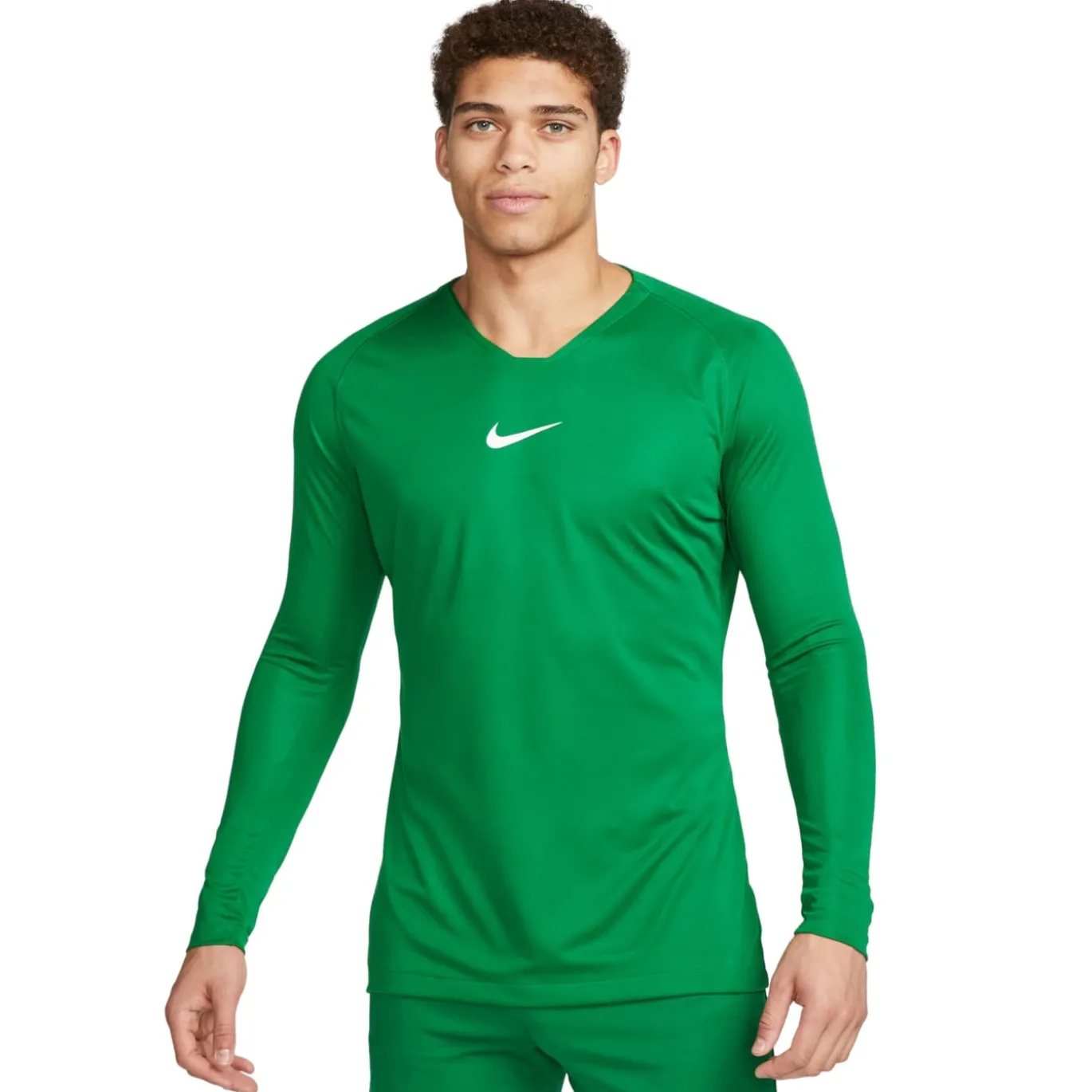 Nike Dri-FIT Park Ondershirt Lange Mouwen Groen Wit