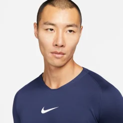 Nike Dri-FIT Park Ondershirt Lange Mouwen Donkerblauw Wit