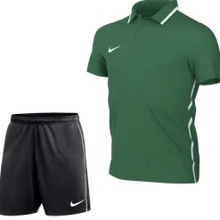 Nike Dri-FIT Park 26 Polo Trainingsset Kids Donkergroen Zwart