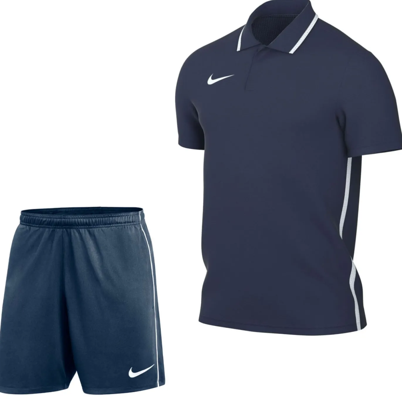 Nike Dri-FIT Park 26 Polo Trainingsset Donkerblauw Wit