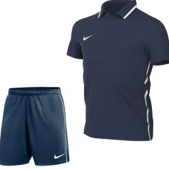 Nike Dri-FIT Park 26 Polo Trainingsset Kids Donkerblauw Wit