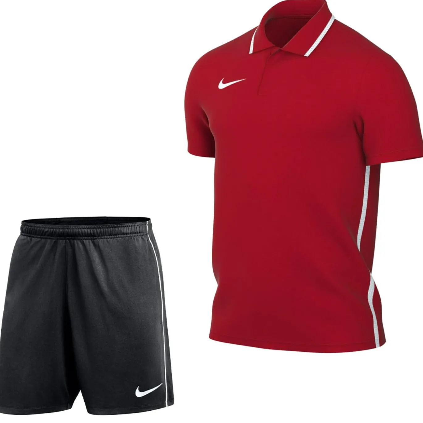 Nike Dri-FIT Park 26 Polo Trainingsset Rood Zwart