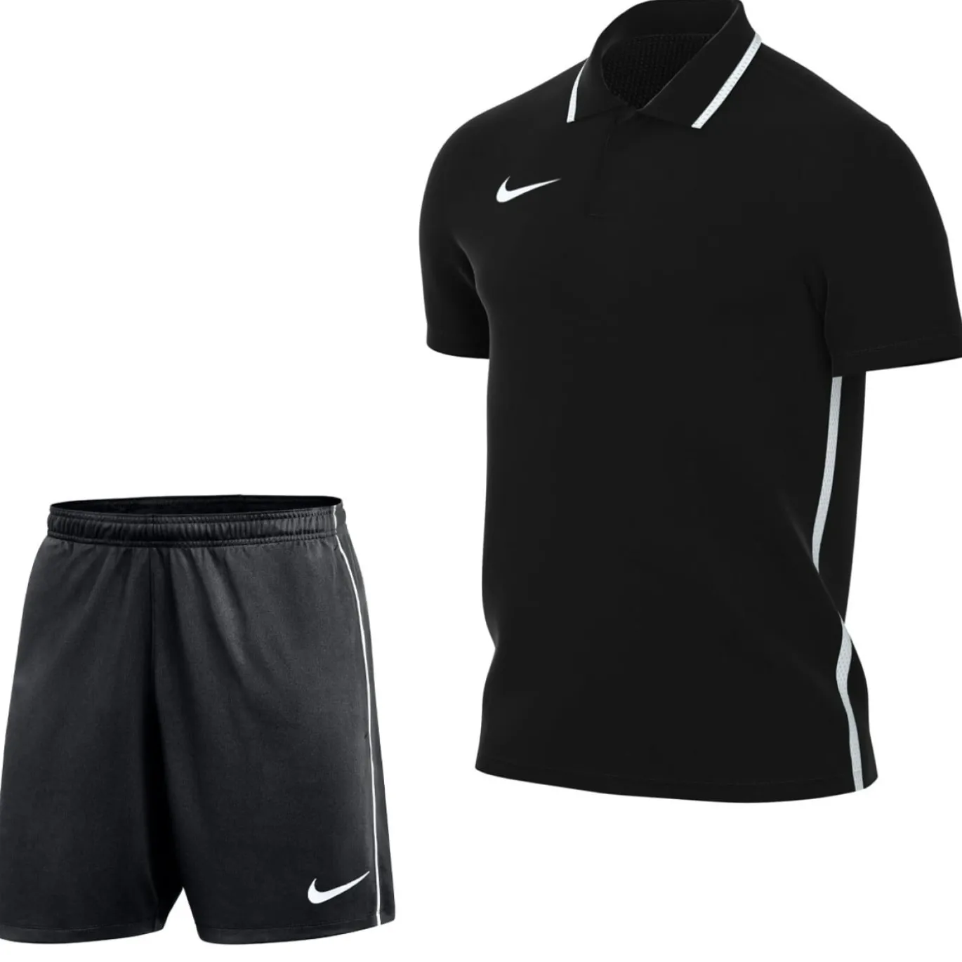 Nike Dri-FIT Park 26 Polo Trainingsset Zwart Wit