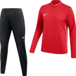 Nike Dri-FIT Park 26 Trainingspak 1/4-Zip Dames Rood Zwart