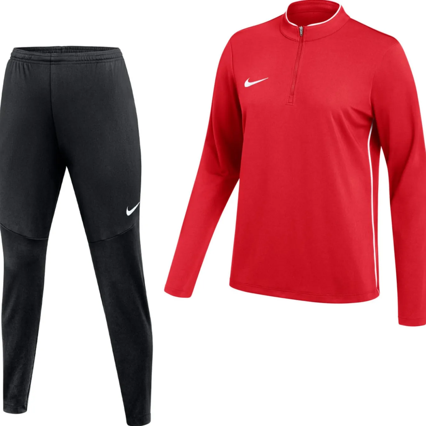 Nike Dri-FIT Park 26 Trainingspak 1/4-Zip Dames Rood Zwart