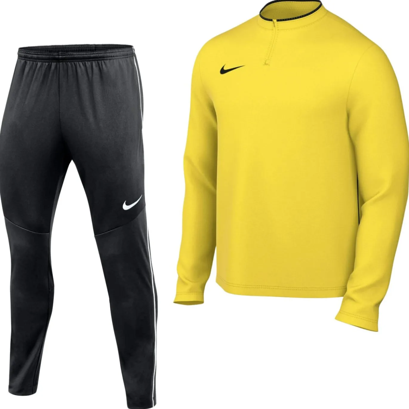 Nike Dri-FIT Park 26 Trainingspak 1/4-Zip Geel Zwart