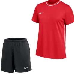 Nike Dri-FIT Park 26 Trainingsset Dames Rood Zwart