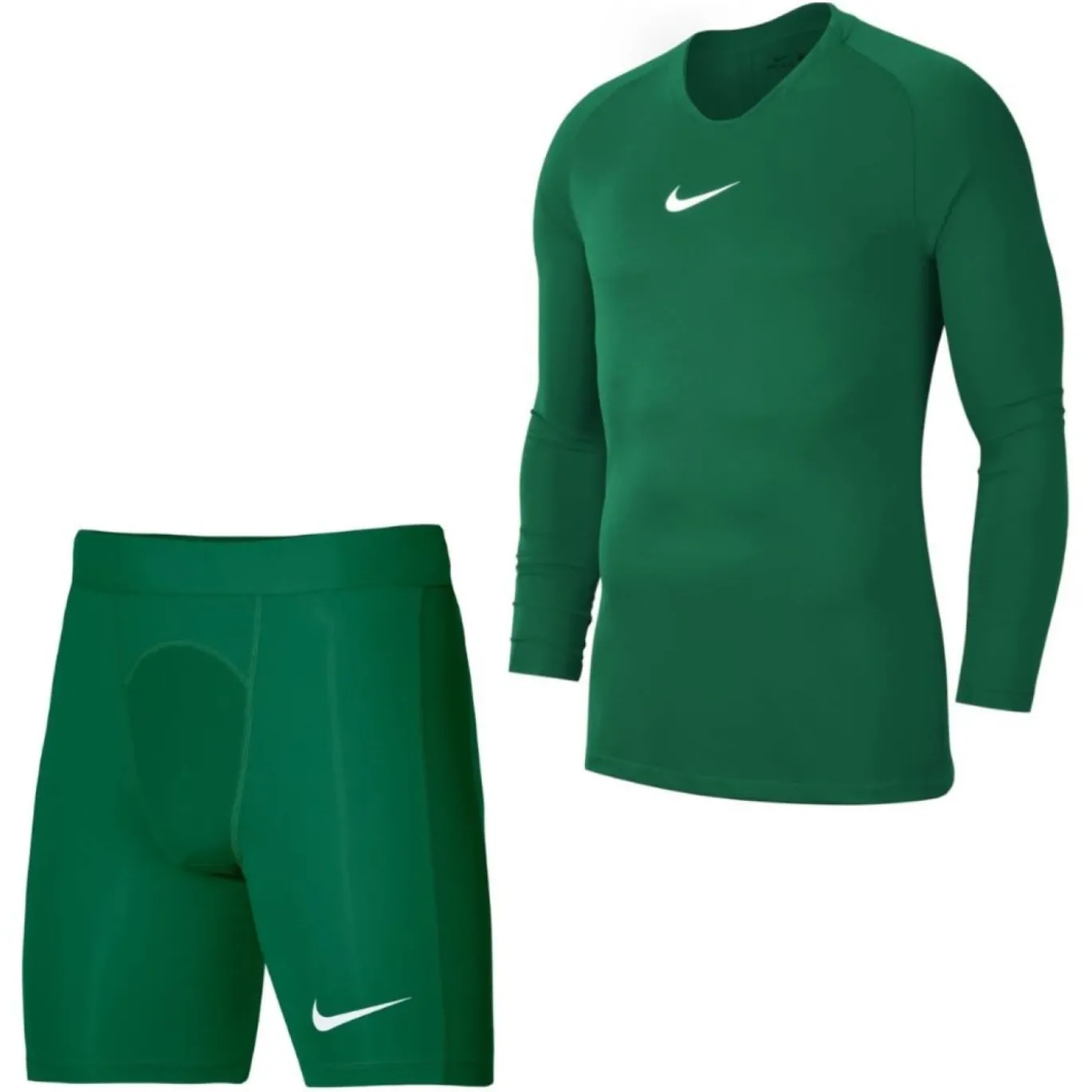 Nike Dri-Fit Park Trainingsset Lange Mouwen Groen Wit
