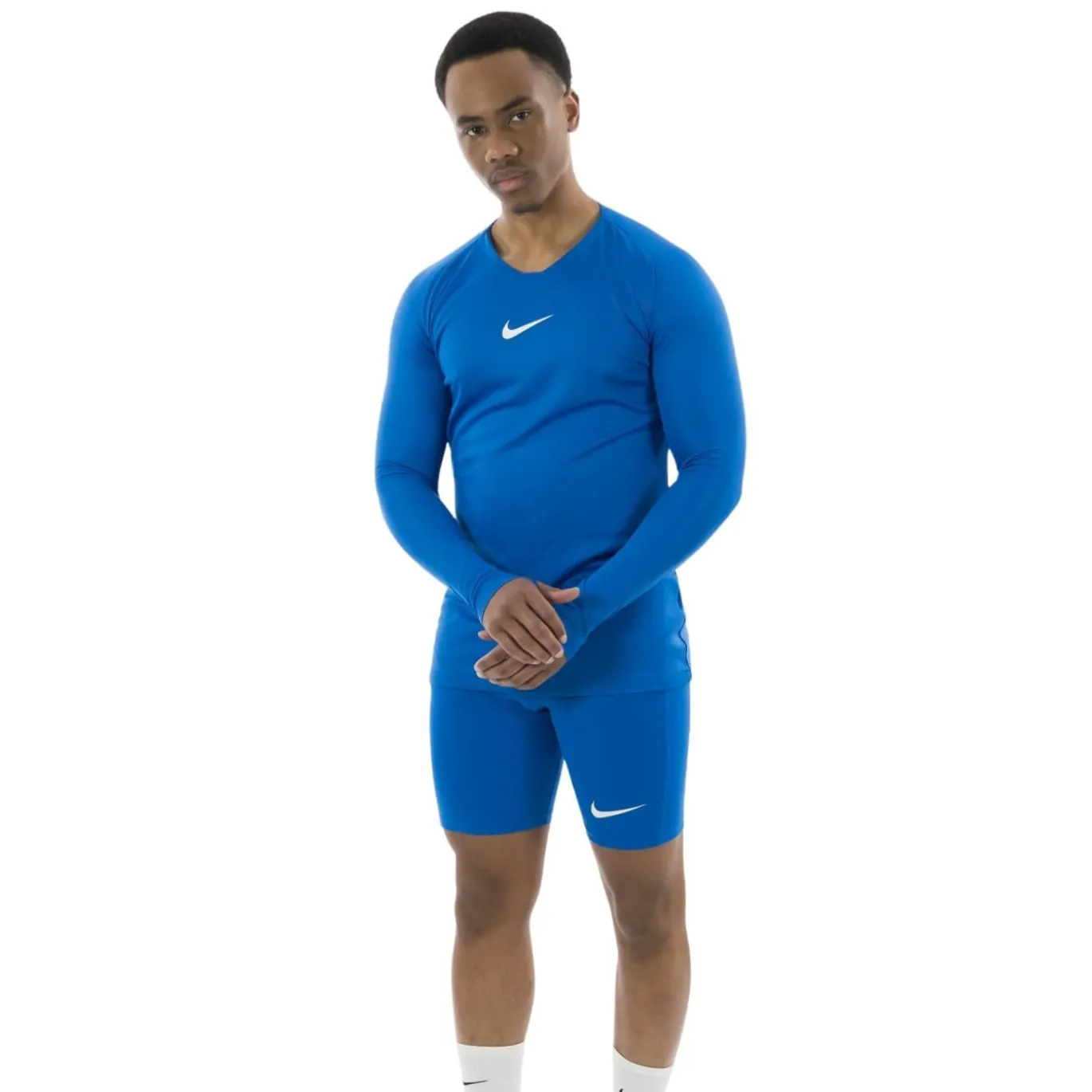 Nike Dri-Fit Park Trainingsset Lange Mouwen Blauw Wit