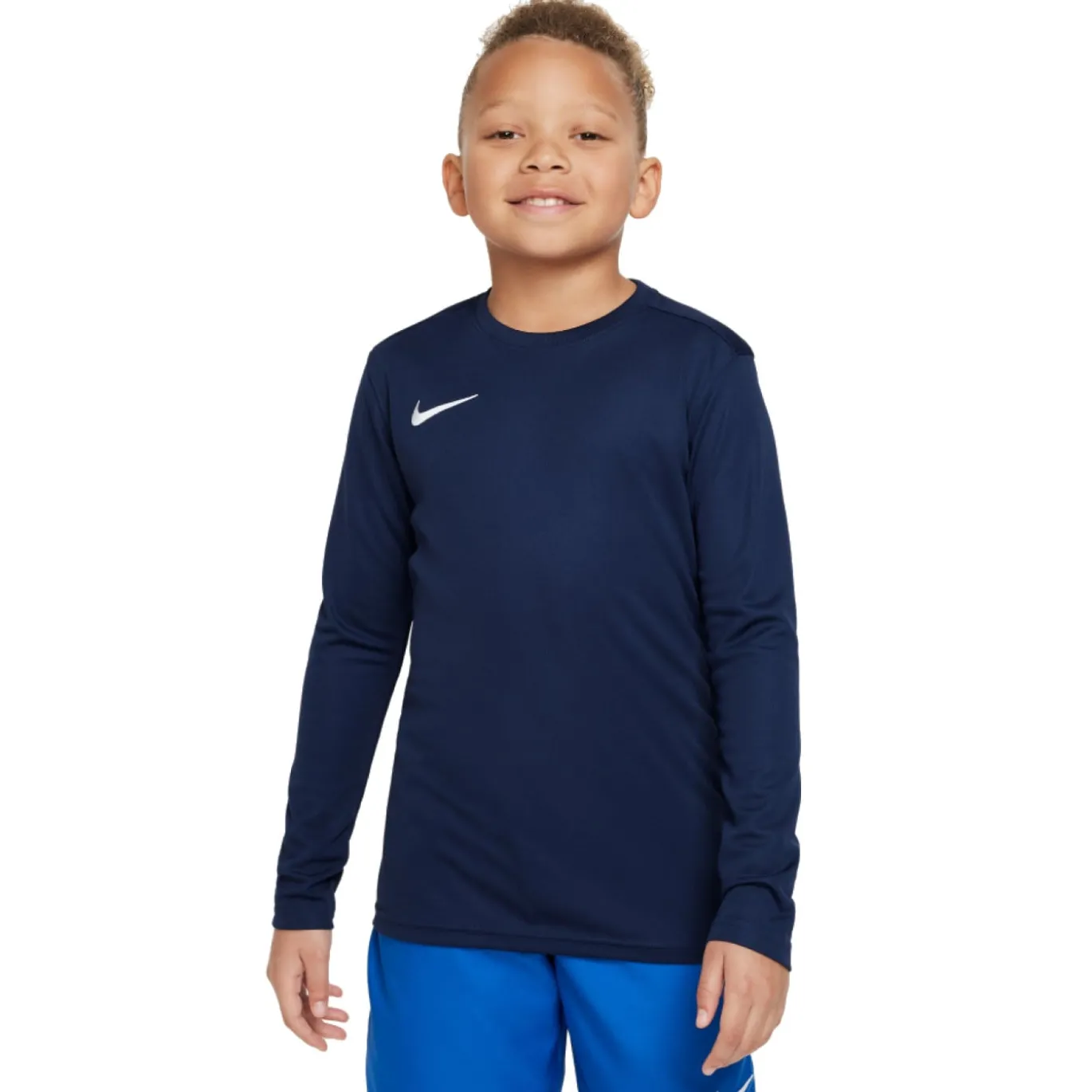 Nike Dri-FIT Park VII Voetbalshirt Lange Mouwen Kids Donkerblauw