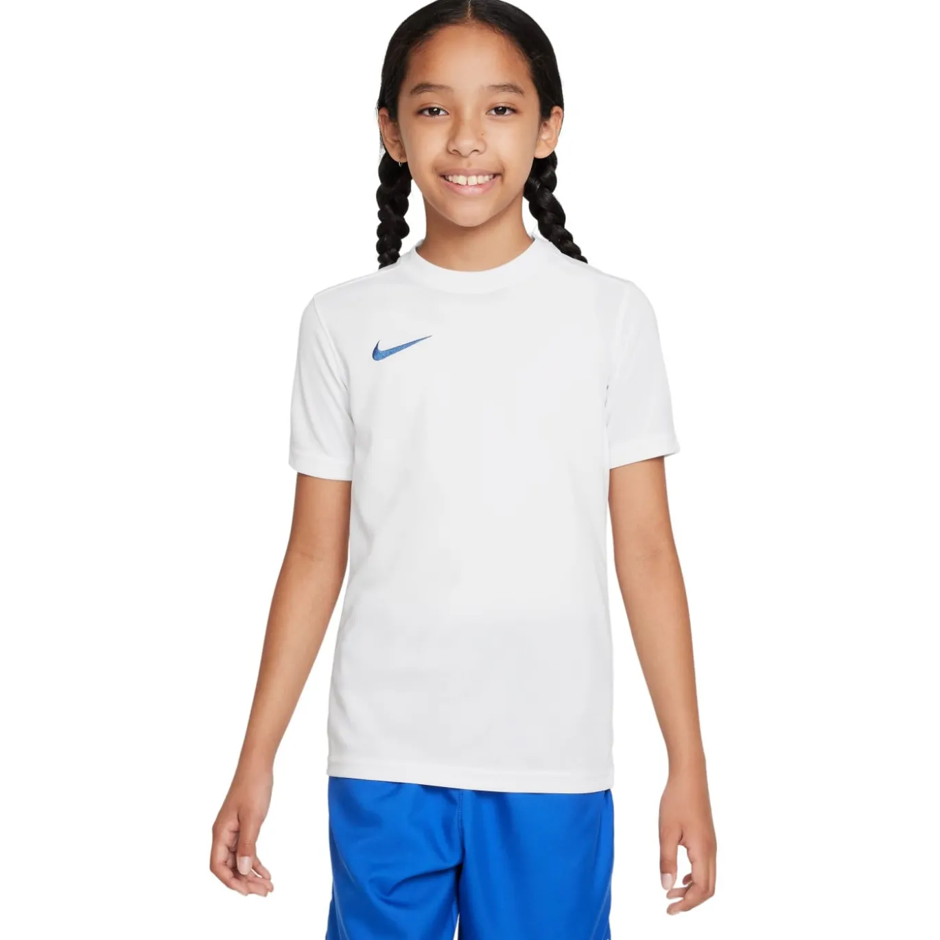 Nike Dri-FIT Park VII Voetbalshirt Kids Wit Blauw