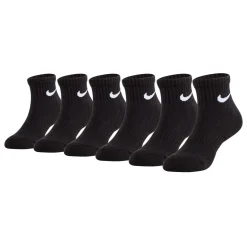 Nike Dri-FIT Performance Basics Enkelsokken 6-Pack Kleuters Zwart Wit